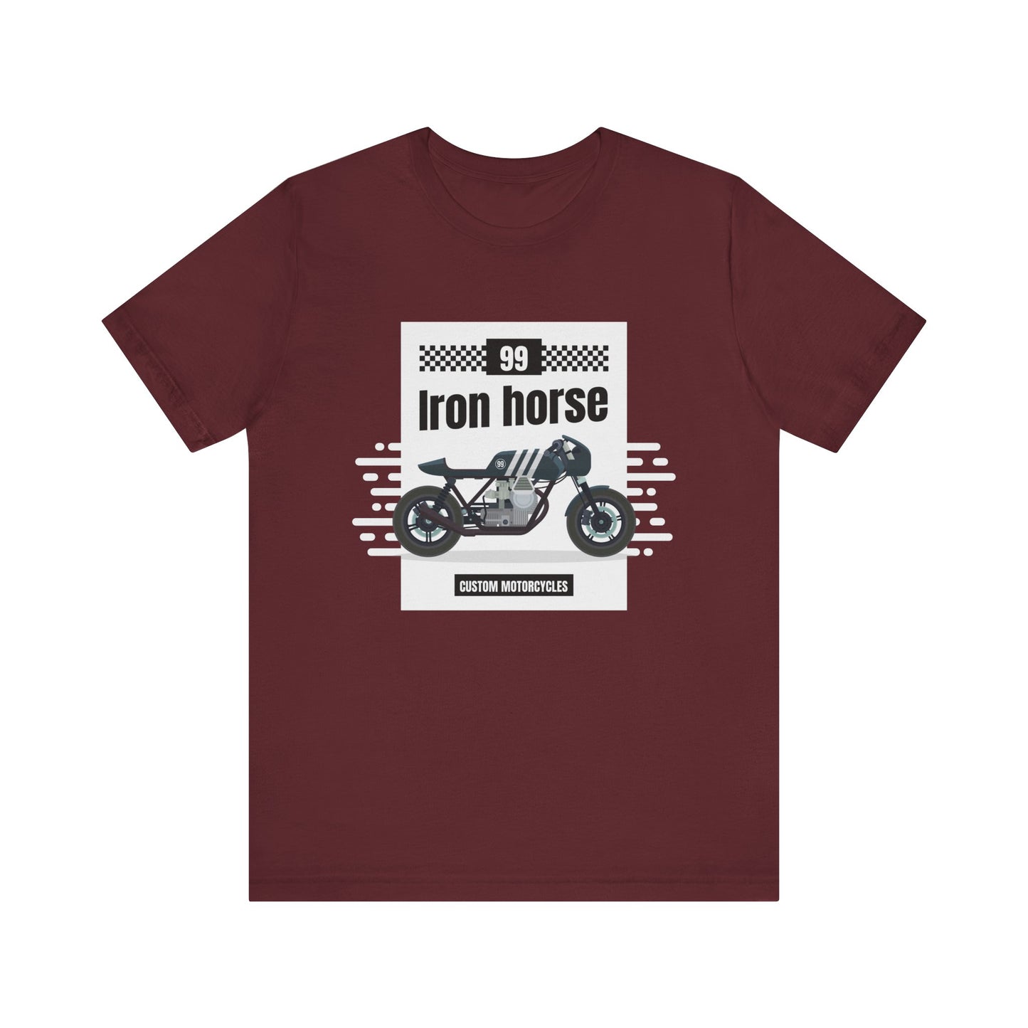 Motorcycle Enthusiast Tee, Iron Horse Shirt, Biker Gift, Casual Wear, Custom Motorcycle Apparel, Unisex Graphic T-Shirt