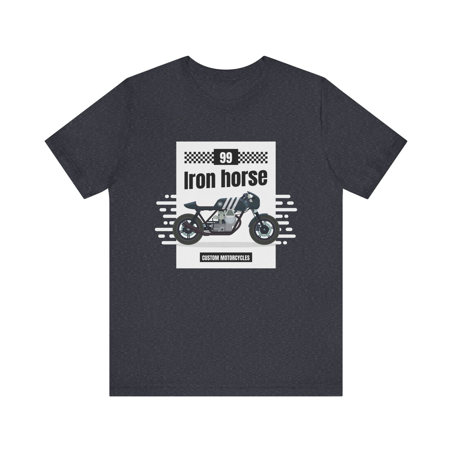 Motorcycle Enthusiast Tee, Iron Horse Shirt, Biker Gift, Casual Wear, Custom Motorcycle Apparel, Unisex Graphic T-Shirt
