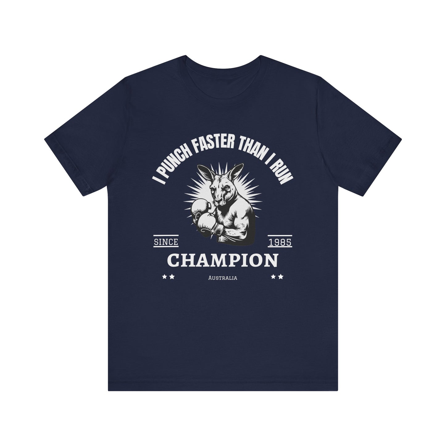 Champion Punching Humor Tee, Funny Unisex T-Shirt for Fighters, Gift for Gym Lovers, Fitness Humor Shirt, Sports Apparel, Casual Wear