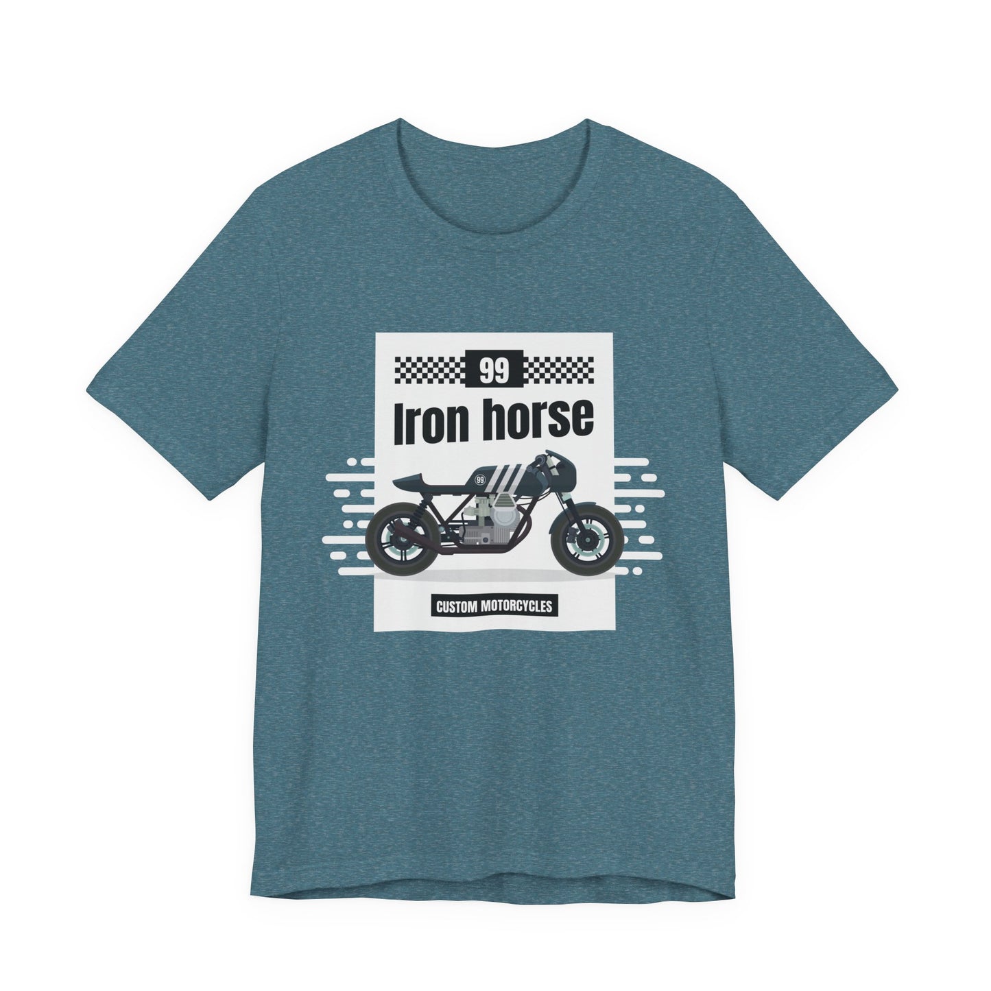 Motorcycle Enthusiast Tee, Iron Horse Shirt, Biker Gift, Casual Wear, Custom Motorcycle Apparel, Unisex Graphic T-Shirt