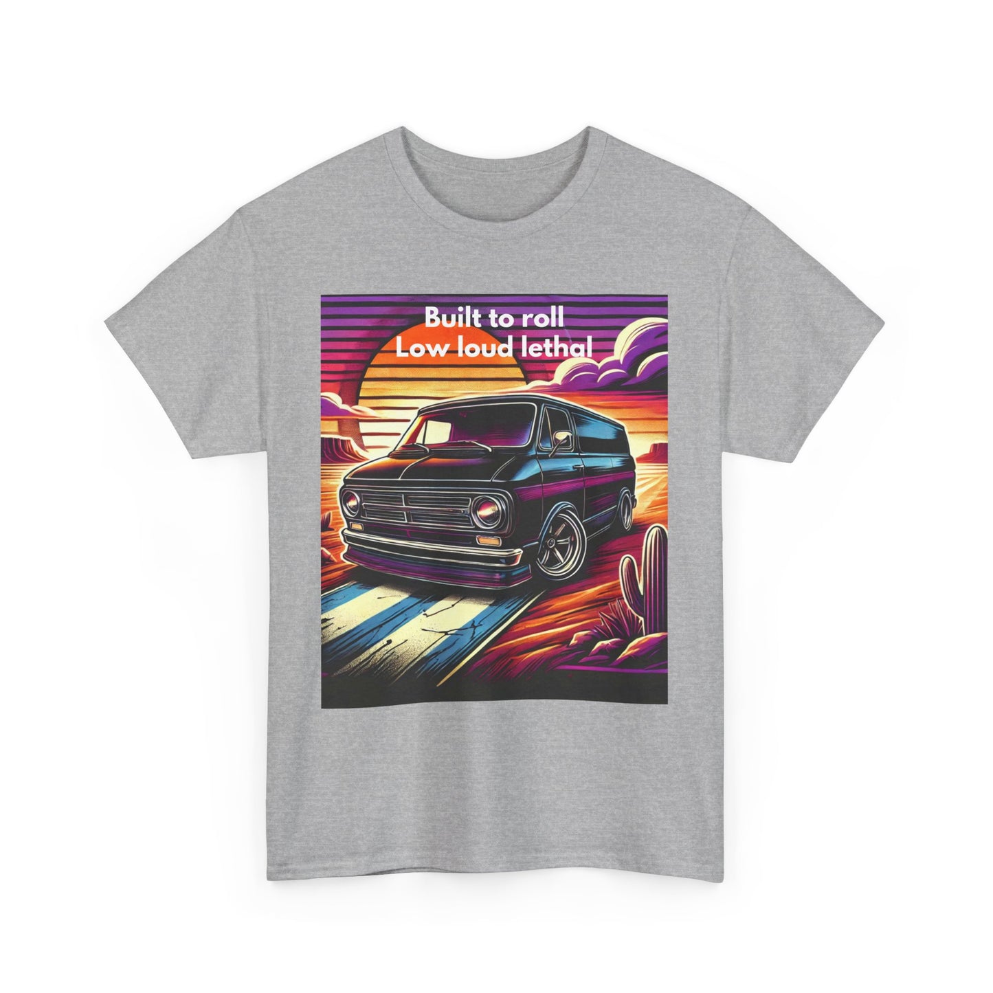 Retro Car Lover Tee, Graphic T-Shirt, Built to Roll Tee, Low Loud Lethal Shirt, Gift for Him, Vintage Car Apparel