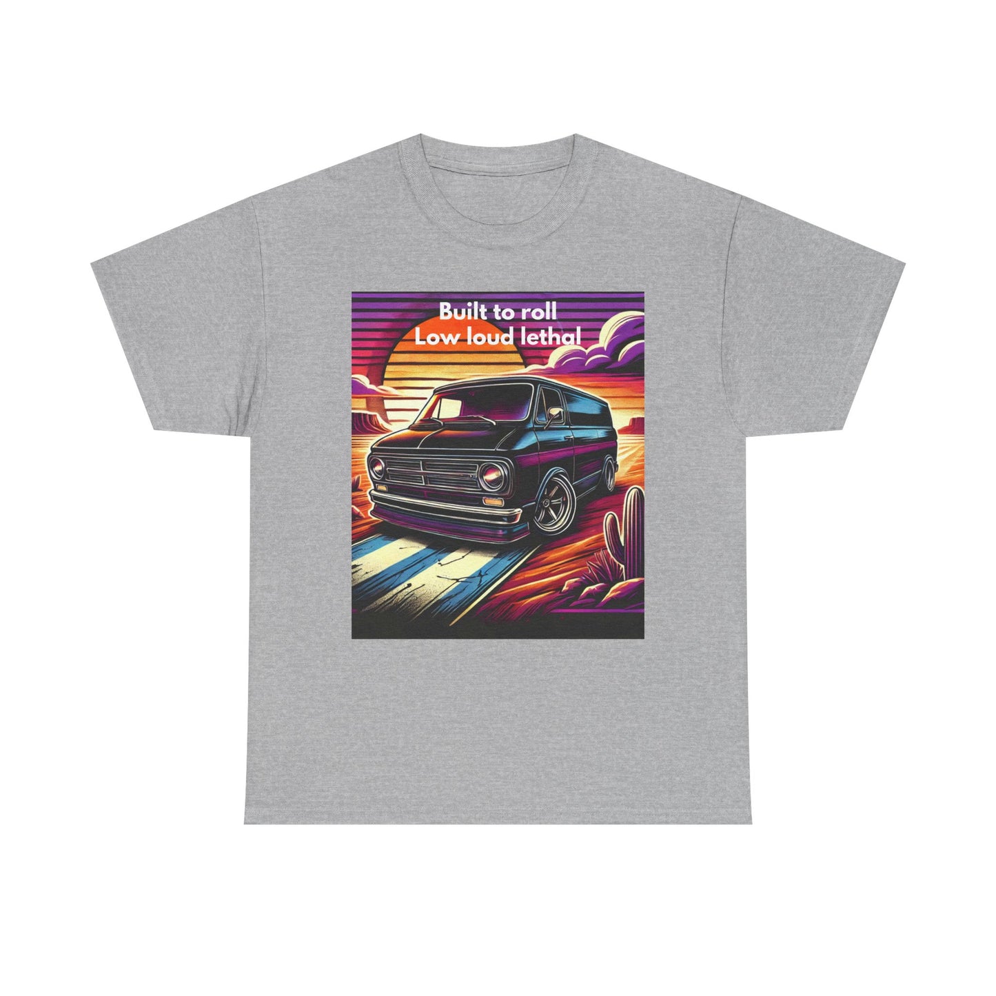 Retro Car Lover Tee, Graphic T-Shirt, Built to Roll Tee, Low Loud Lethal Shirt, Gift for Him, Vintage Car Apparel