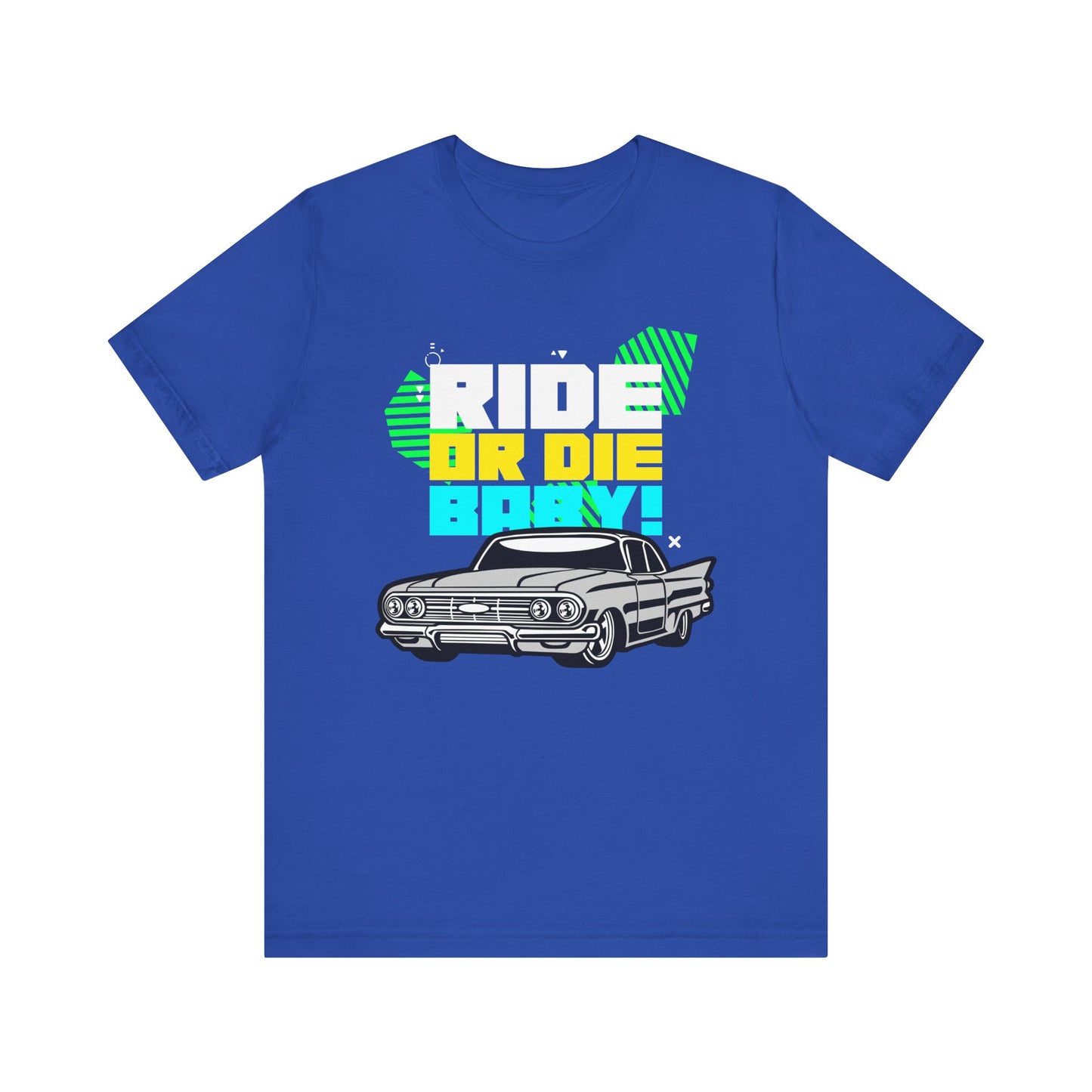 Ride or Die Unisex Tee, Cool Car Shirt, Graphic T-Shirt, Vintage Car Lover Gift, Summer Casual Wear, Unique Statement Top