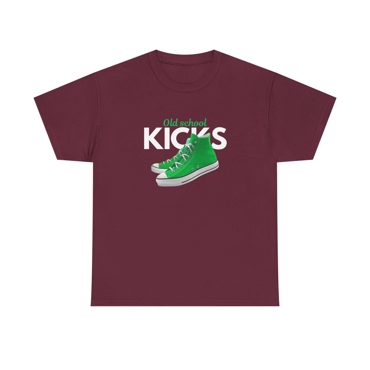 Old School Kicks Unisex Heavy Cotton Tee - Retro Streetwear, Casual Outfit, Gift for Sneaker Lovers, Trendy Apparel, Everyday Wear
