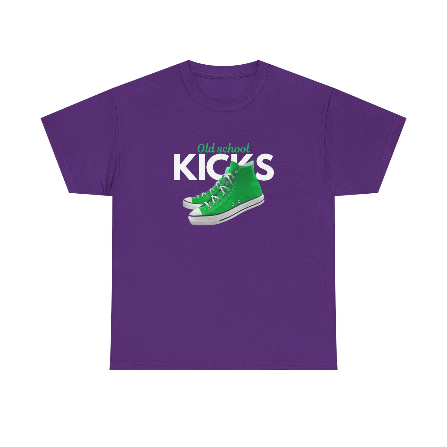 Old School Kicks Unisex Heavy Cotton Tee - Retro Streetwear, Casual Outfit, Gift for Sneaker Lovers, Trendy Apparel, Everyday Wear