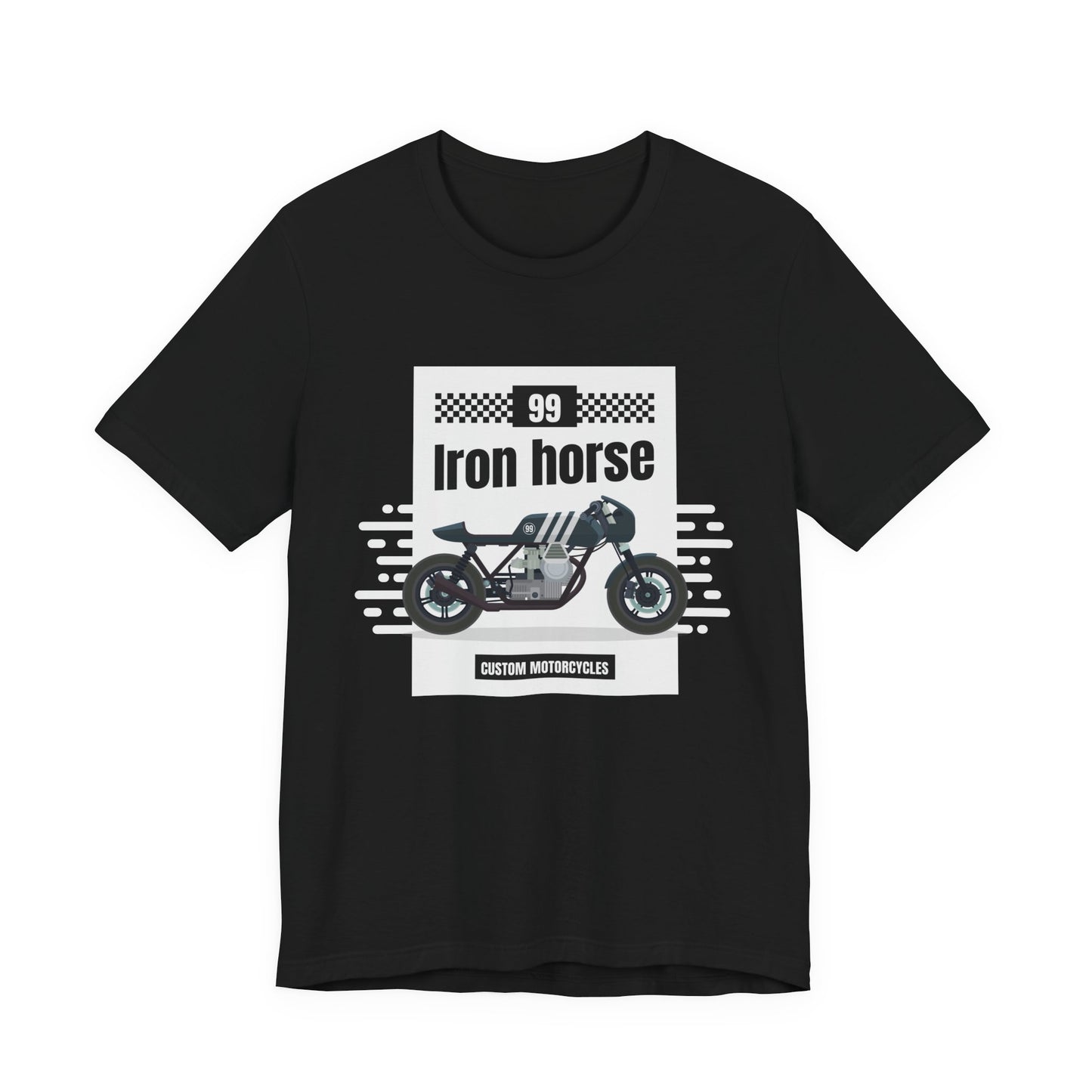 Motorcycle Enthusiast Tee, Iron Horse Shirt, Biker Gift, Casual Wear, Custom Motorcycle Apparel, Unisex Graphic T-Shirt