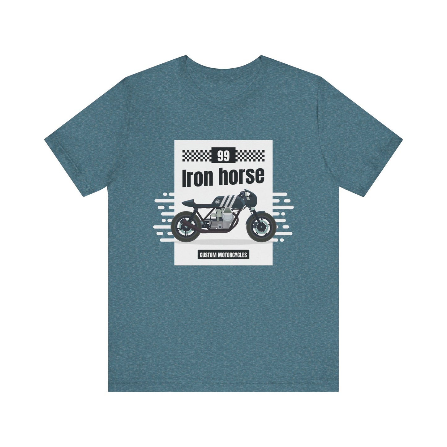Motorcycle Enthusiast Tee, Iron Horse Shirt, Biker Gift, Casual Wear, Custom Motorcycle Apparel, Unisex Graphic T-Shirt