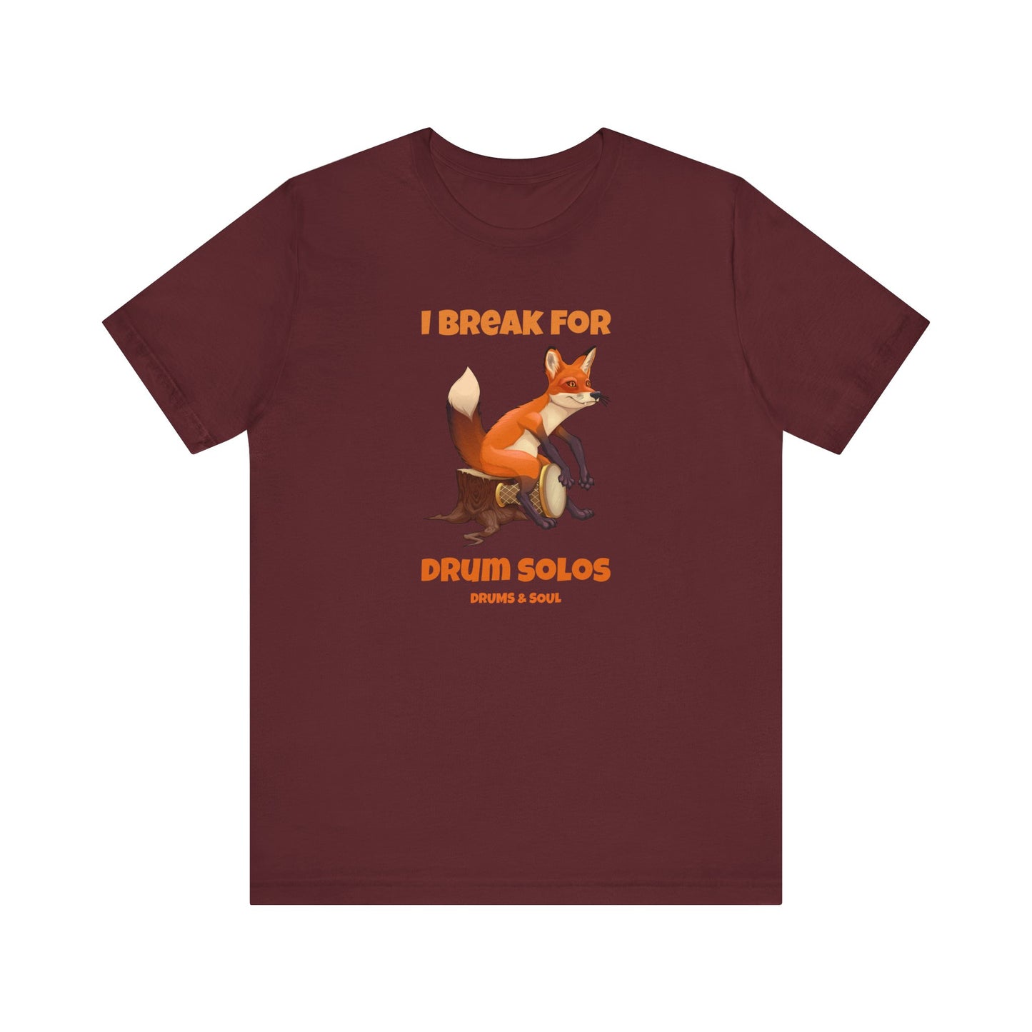 Unisex Drum Solo Tee, Music Lover Gift, Fun Fox T-Shirt, Perfect for Musicians, Unique Band Shirt, Cute Fox Design
