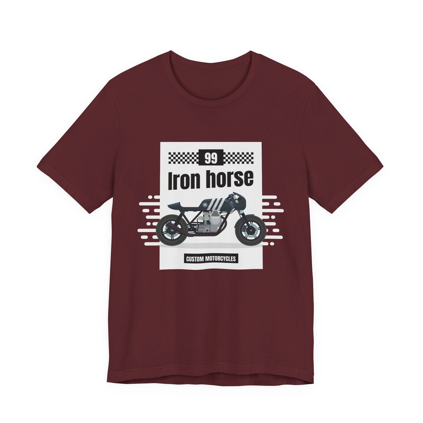 Motorcycle Enthusiast Tee, Iron Horse Shirt, Biker Gift, Casual Wear, Custom Motorcycle Apparel, Unisex Graphic T-Shirt