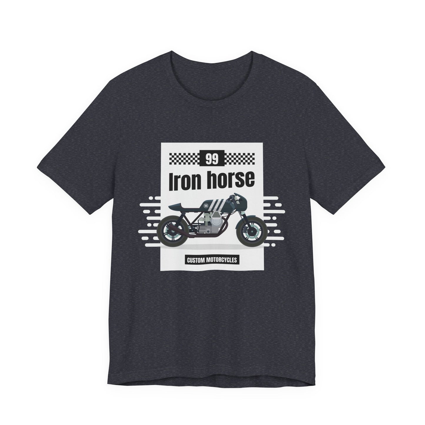 Motorcycle Enthusiast Tee, Iron Horse Shirt, Biker Gift, Casual Wear, Custom Motorcycle Apparel, Unisex Graphic T-Shirt