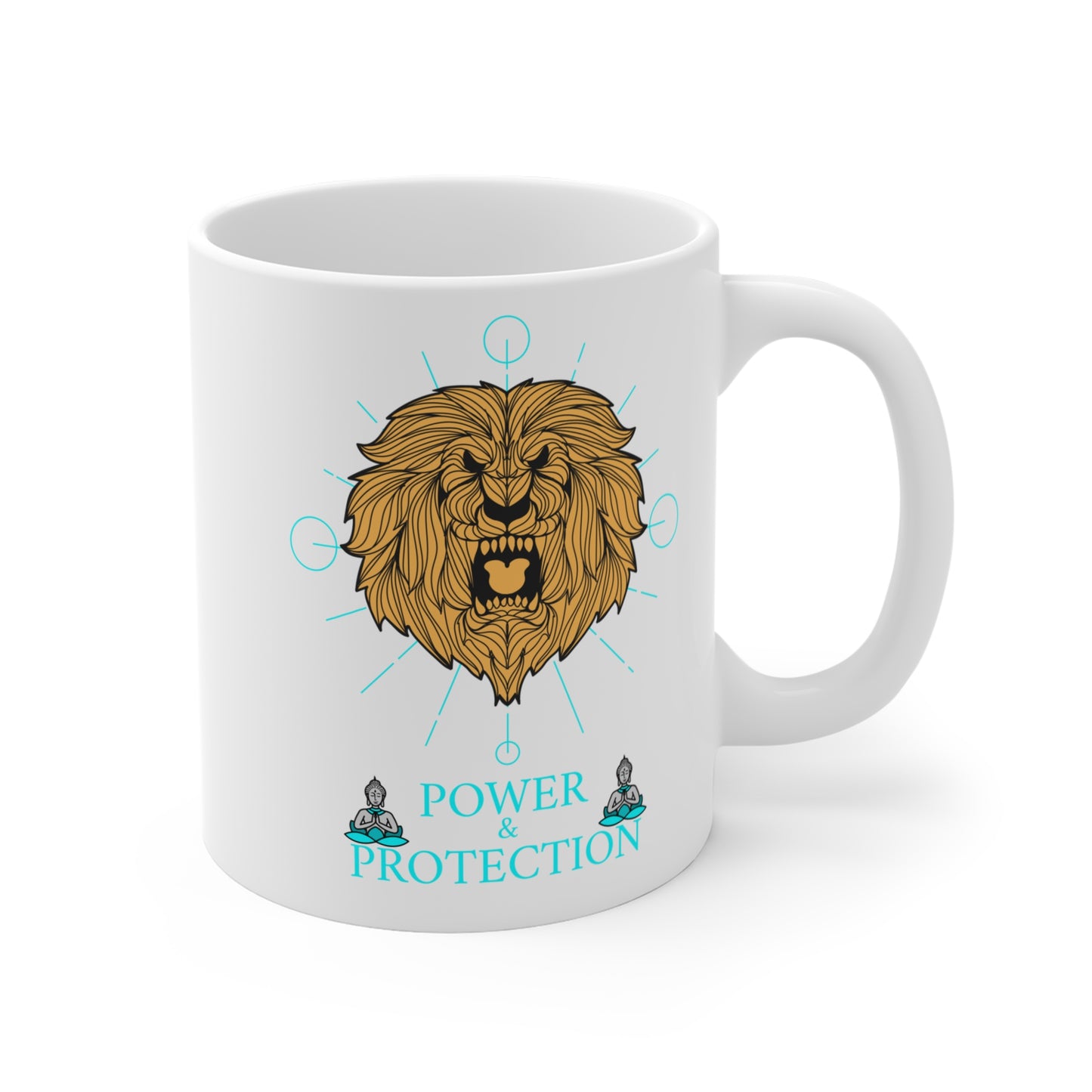Empowering Lion Mug, Motivational Coffee Cup, Gift for Strength Lovers, Inspirational Tea Mug, Home Decor, Yoga Practitioners
