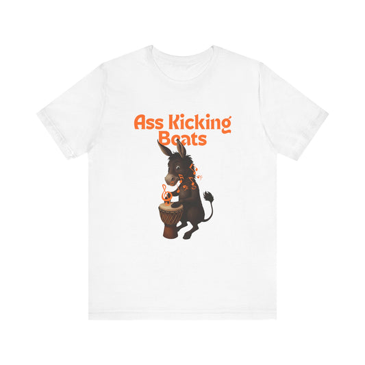 Ass Kicking Beats Unisex Tee, Fun Music Shirt, Music Lover Gift, Festival Apparel, Quirky Casual Wear, Unisex Graphic T-shirt