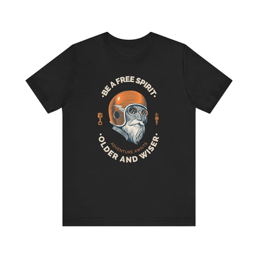 Adventure Awaits T-Shirt | Be a Free Spirit | Perfect for Explorers & Riders | Gift for Birthdays, Holidays, Travel Lovers