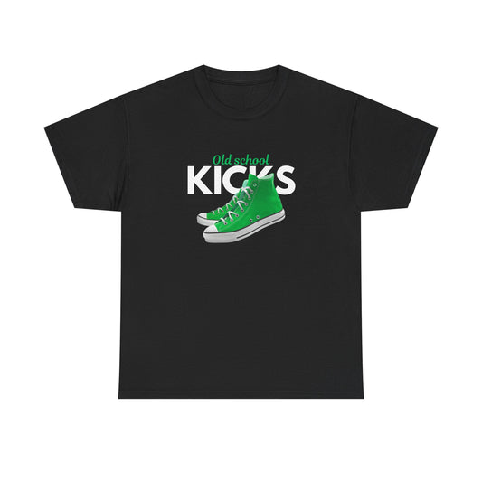 Old School Kicks Unisex Heavy Cotton Tee - Retro Streetwear, Casual Outfit, Gift for Sneaker Lovers, Trendy Apparel, Everyday Wear