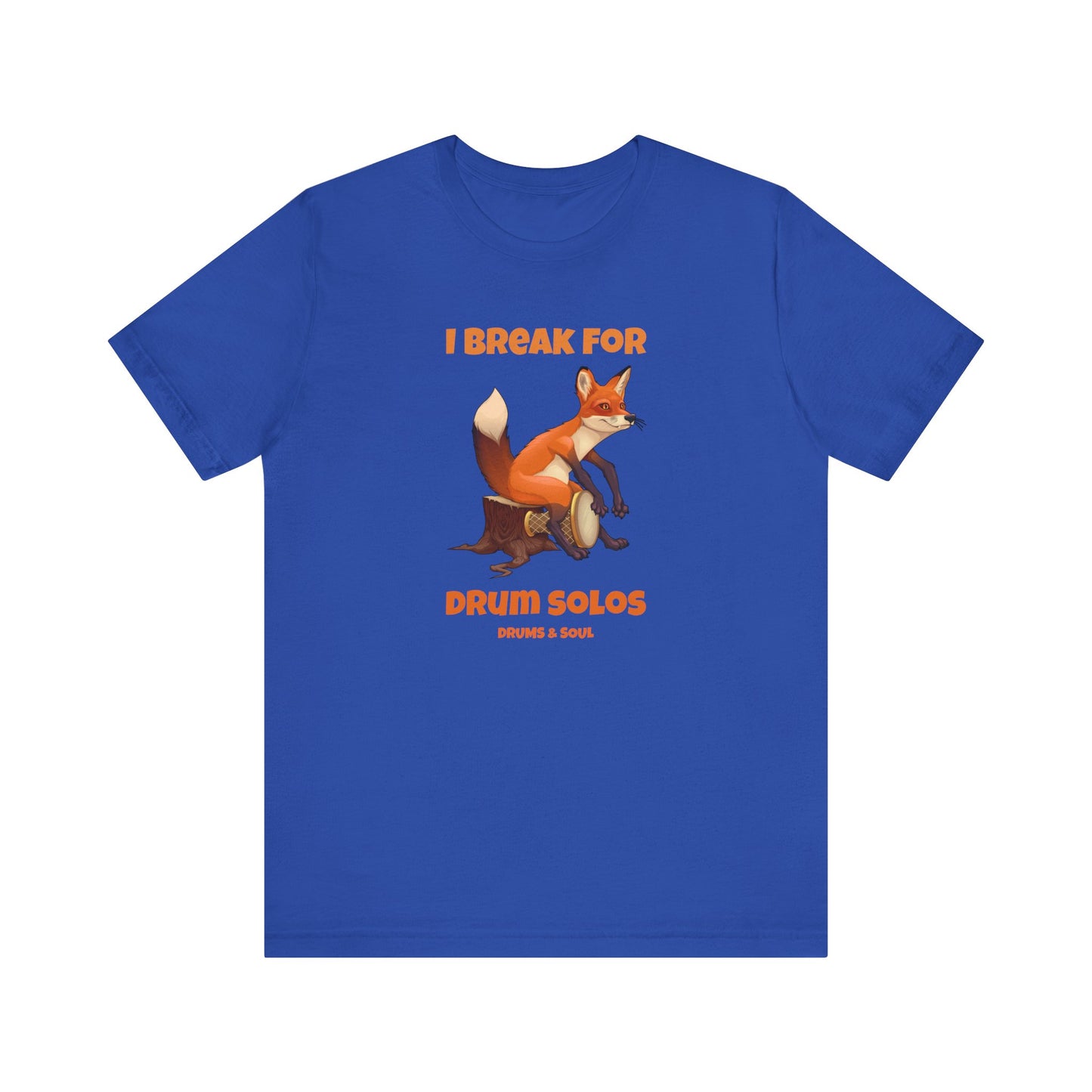Unisex Drum Solo Tee, Music Lover Gift, Fun Fox T-Shirt, Perfect for Musicians, Unique Band Shirt, Cute Fox Design