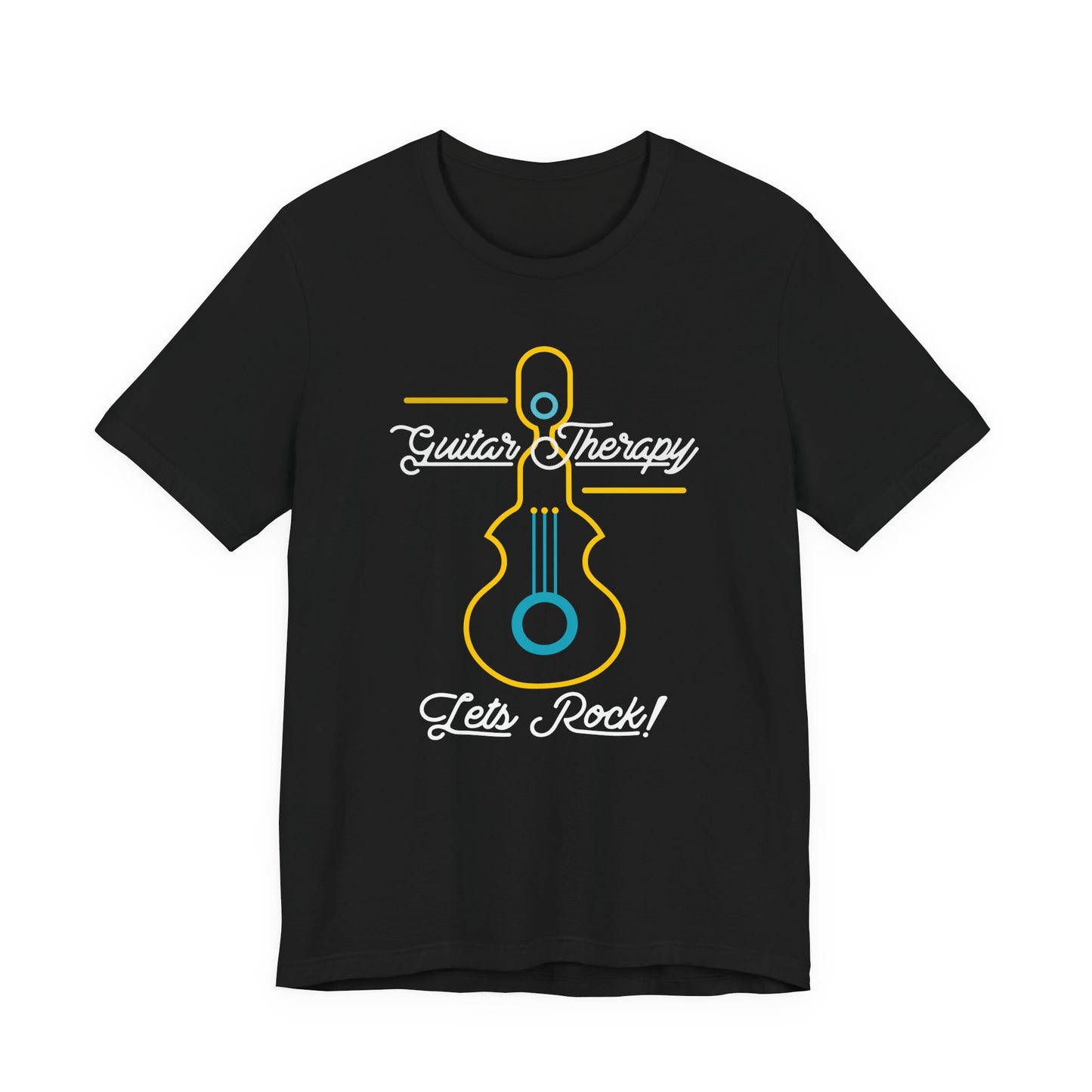 Rocking Guitar Therapy Unisex Tee | Music Lover Gift, Vintage Rock Shirt, Band Tee, Cool Music Merch, Gift for Musicians, Let's Rock!