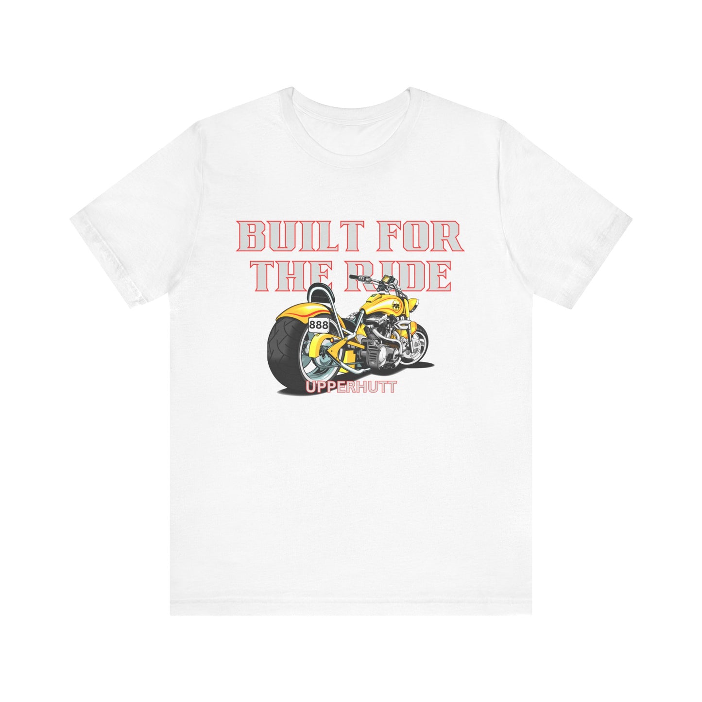 Unisex Motorcycle Tee - Built for the Ride, Biker Shirt, Gift for Motorcyclists, Casual Wear, Motorcycle Enthusiast
