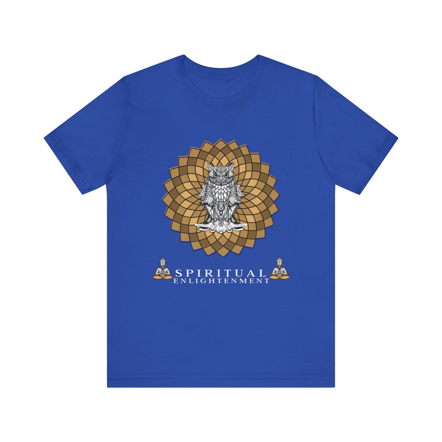 Spiritual Enlightenment Unisex Tee, Owl Design Shirt, Mindfulness Gift, Meditation Apparel, Yoga Lover's Top