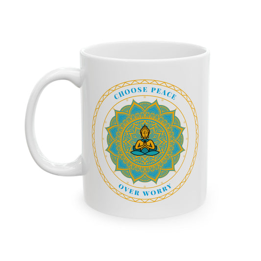 Bohemian Mandala Ceramic Mug - Cozy Coffee Cup for Home, Gift for Tea Lovers, Unique Kitchen Decor, Art Mug for Women, Yoga Lovers