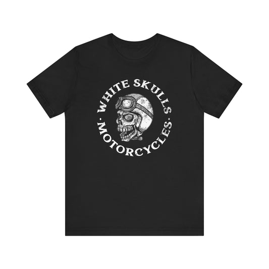 Skull Motorcycle Tee, Unisex Graphic T-Shirt for Riders, Casual Wear, Biker Gifts, Unique Statement Shirt, Perfect for Everyday Wear