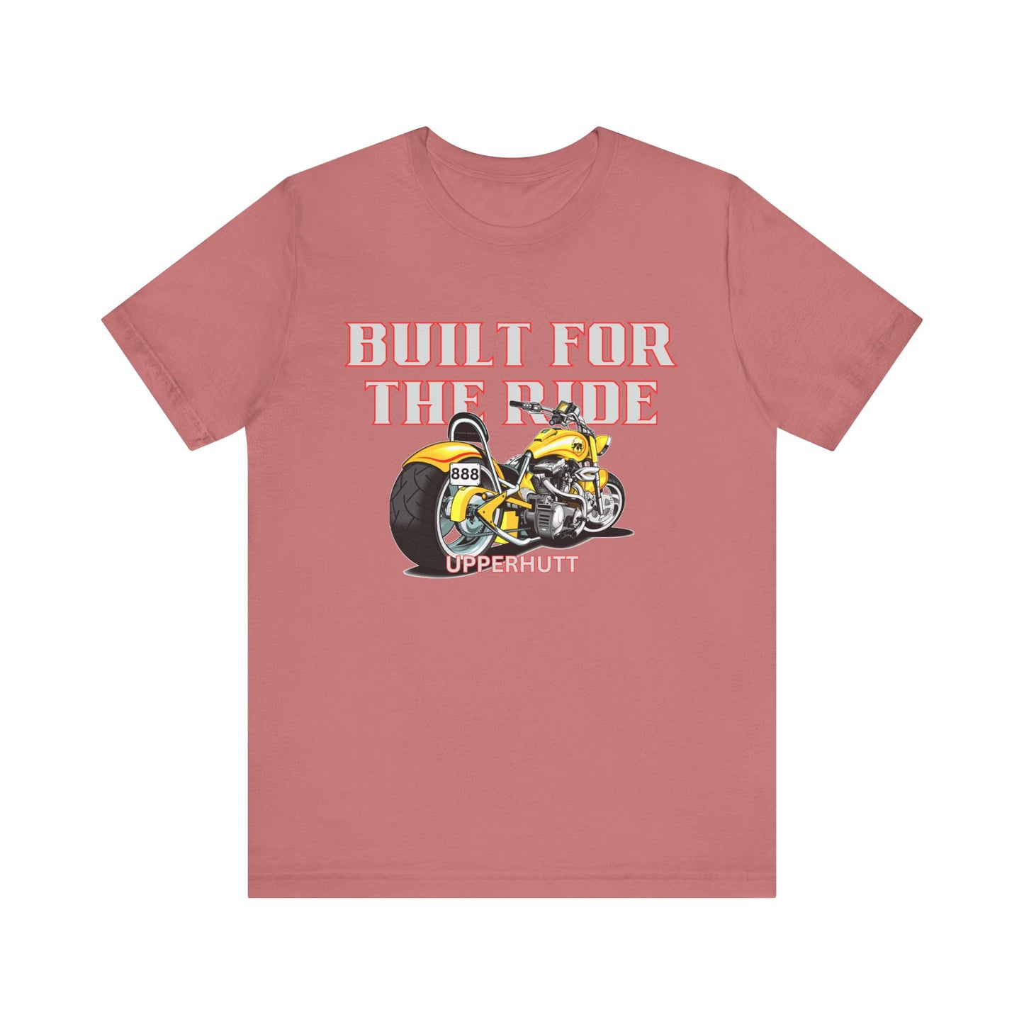 Unisex Motorcycle Tee - Built for the Ride, Biker Shirt, Gift for Motorcyclists, Casual Wear, Motorcycle Enthusiast