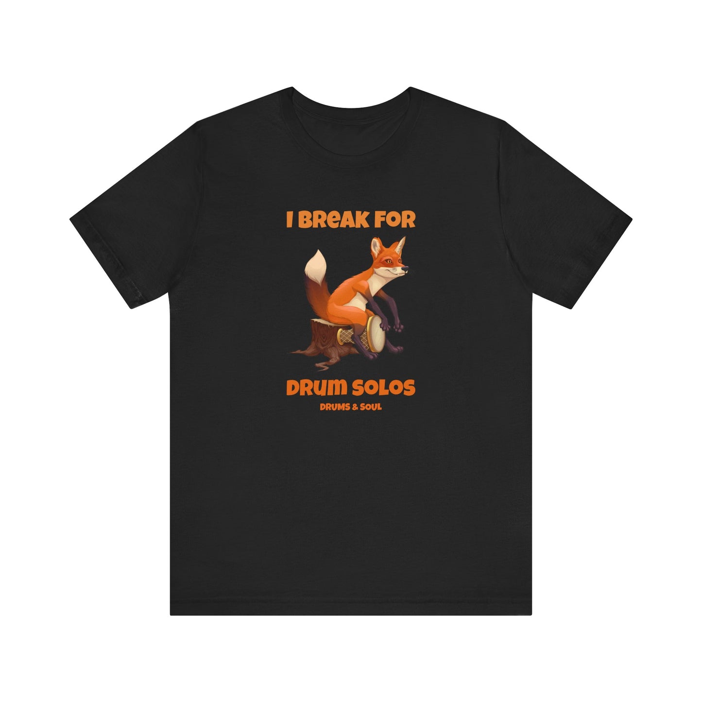 Unisex Drum Solo Tee, Music Lover Gift, Fun Fox T-Shirt, Perfect for Musicians, Unique Band Shirt, Cute Fox Design