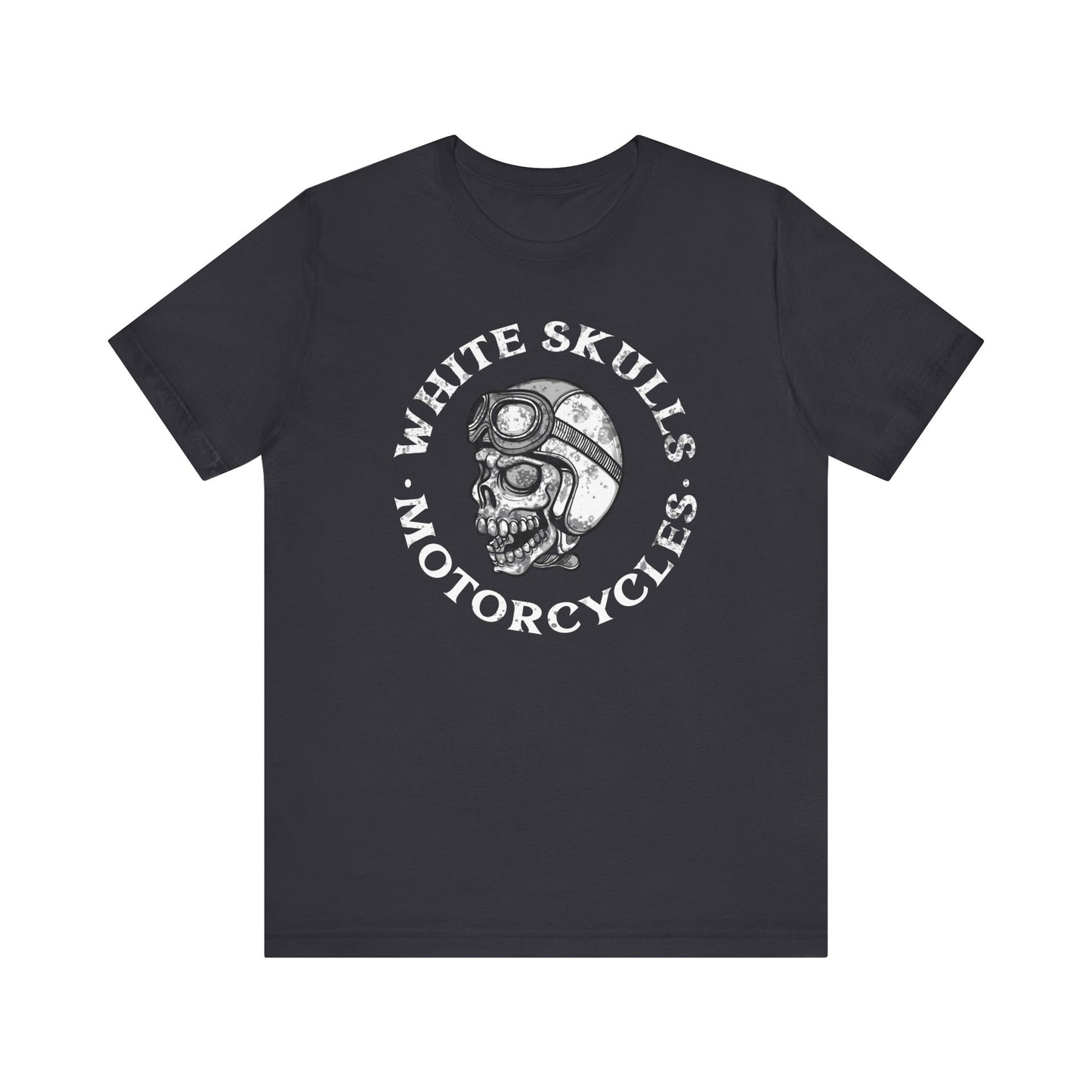 Skull Motorcycle Tee, Unisex Graphic T-Shirt for Riders, Casual Wear, Biker Gifts, Unique Statement Shirt, Perfect for Everyday Wear
