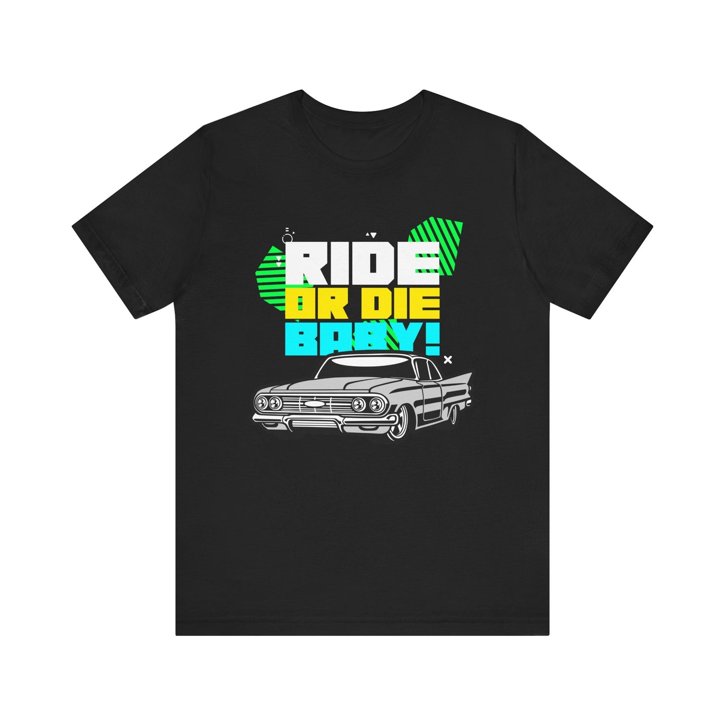 Ride or Die Unisex Tee, Cool Car Shirt, Graphic T-Shirt, Vintage Car Lover Gift, Summer Casual Wear, Unique Statement Top