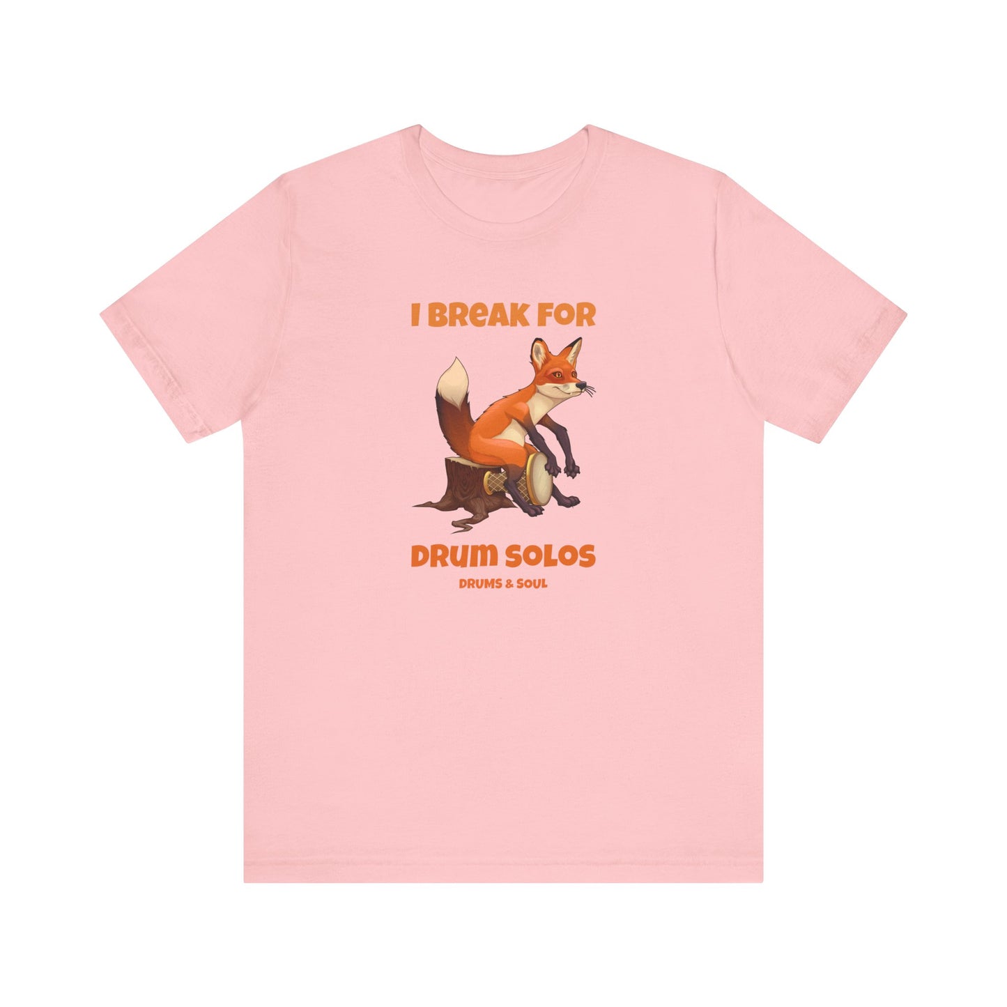 Unisex Drum Solo Tee, Music Lover Gift, Fun Fox T-Shirt, Perfect for Musicians, Unique Band Shirt, Cute Fox Design
