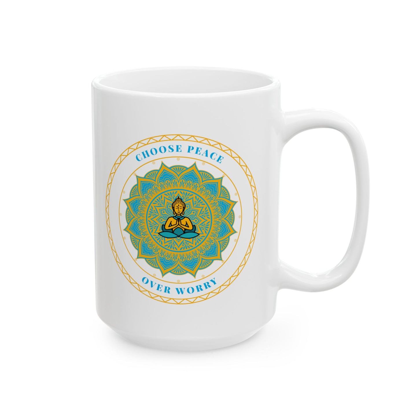 Bohemian Mandala Ceramic Mug - Cozy Coffee Cup for Home, Gift for Tea Lovers, Unique Kitchen Decor, Art Mug for Women, Yoga Lovers